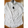 White Jacquard Men's Shirts Button Down Collar White Jacquard Long-sleeved Men's Shirts Manufactory